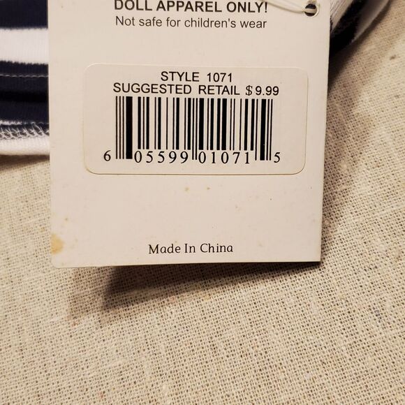 Lee Middleton Reborn Striped Black and White Baby Doll Top - Picture 3 of 8